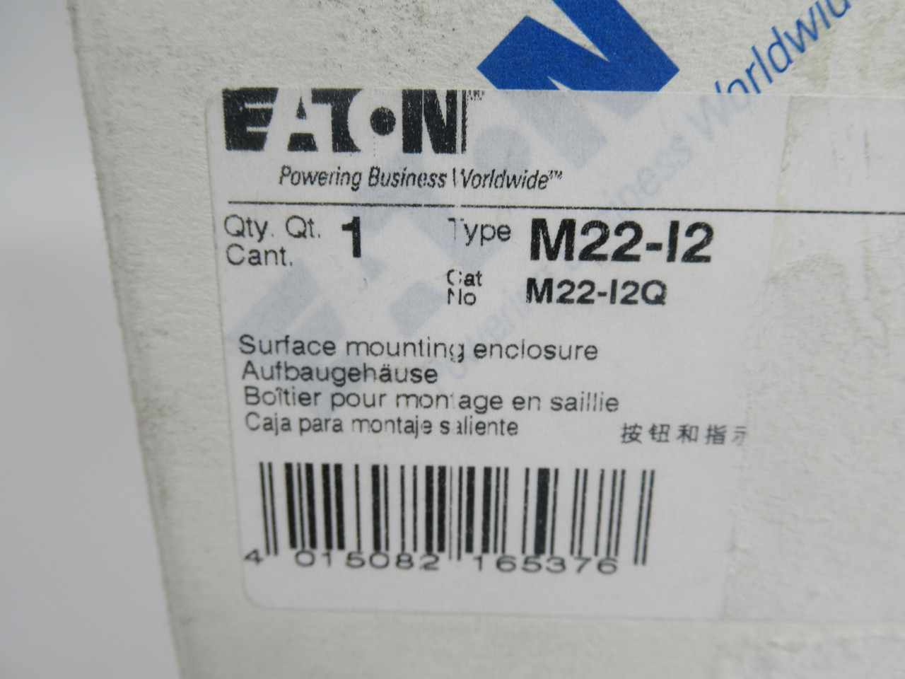 Eaton M22-I2 Surface Mounting Push Button Enclosure NEW