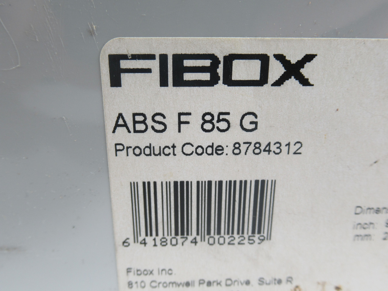 Fibox 8784312 Multi-Purpose Enclosure 230mm x 80mm x 85mm NEW
