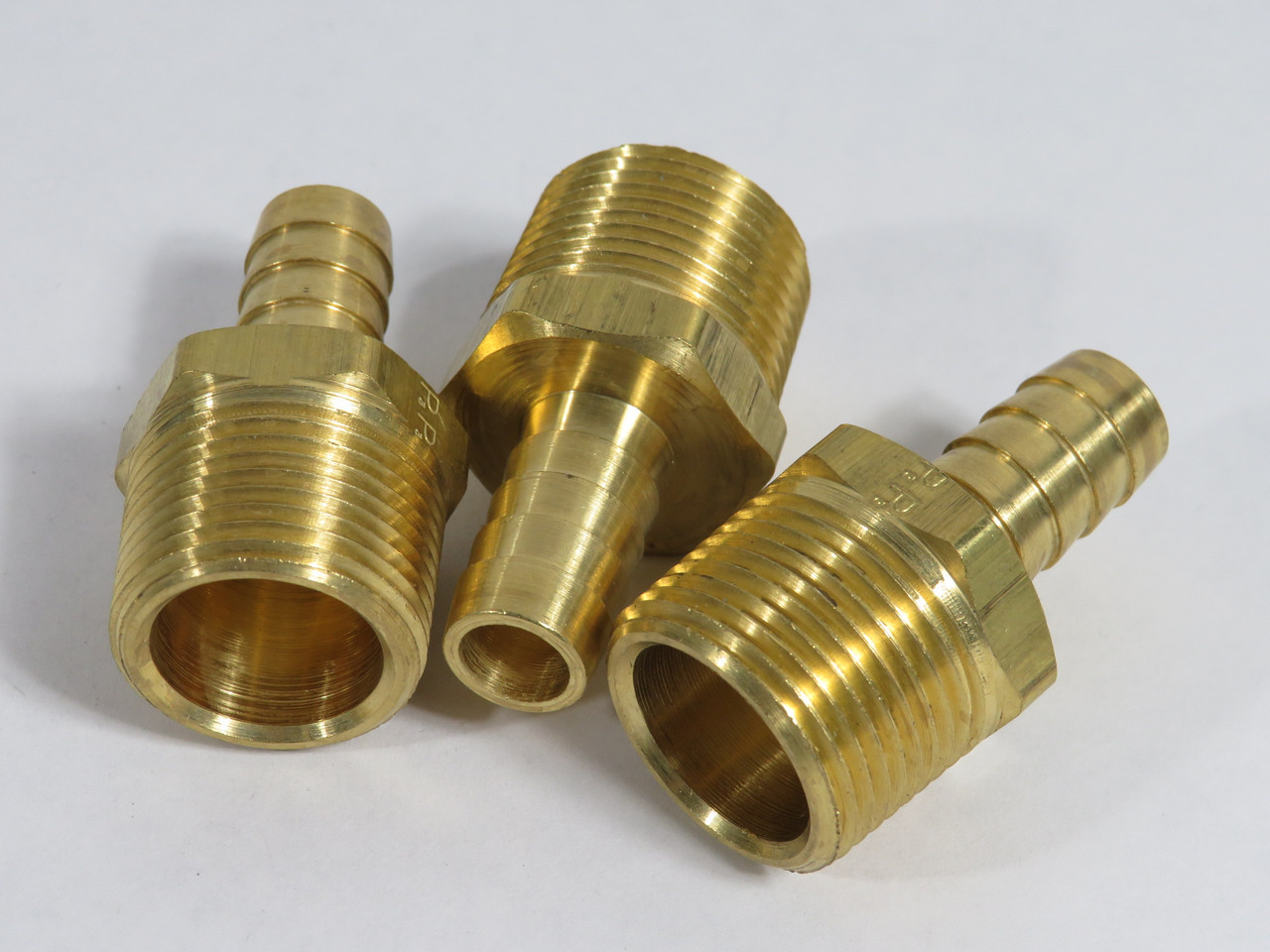 Parker 125HBL-8-12 Brass Barb Fitting 1/2" Hose ID x 3/4" Male NPT Lot of 3 NOP