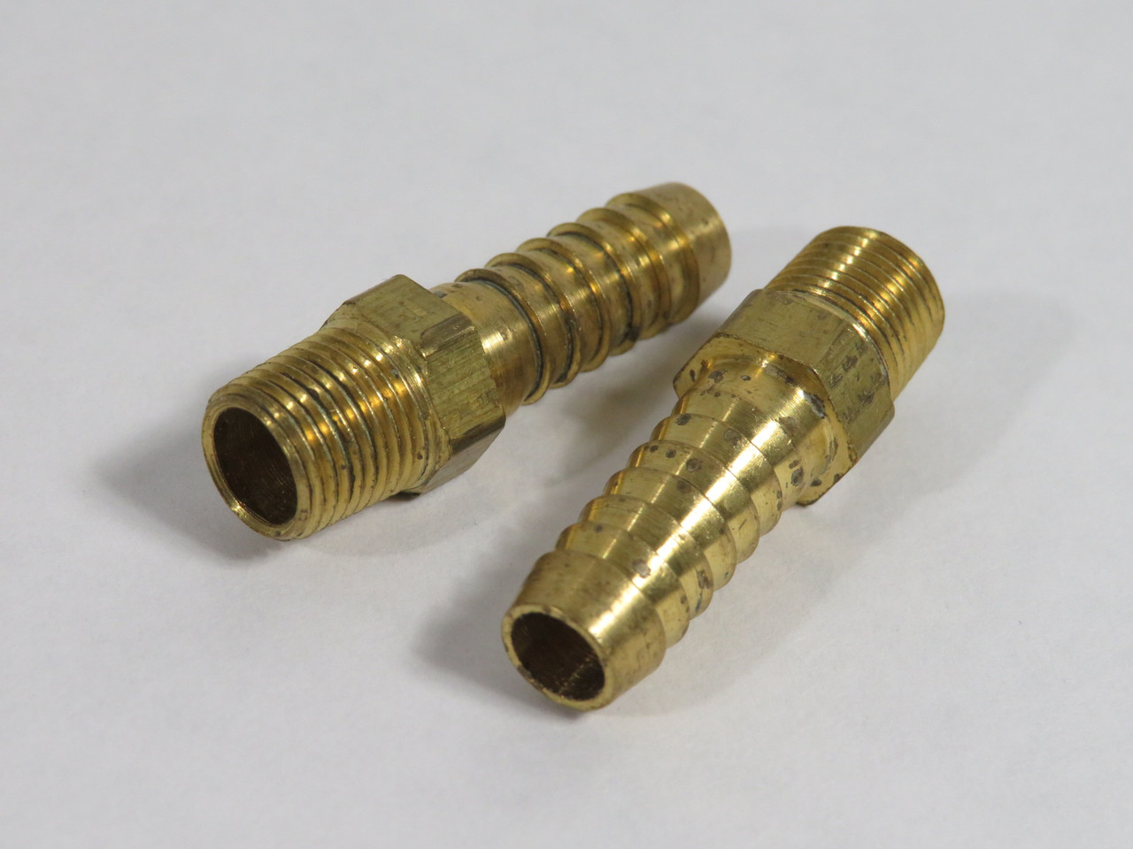 Generic Brass Barb Fitting 5/16" Hose ID x 1/8" Male NPT Lot of 2 NOP