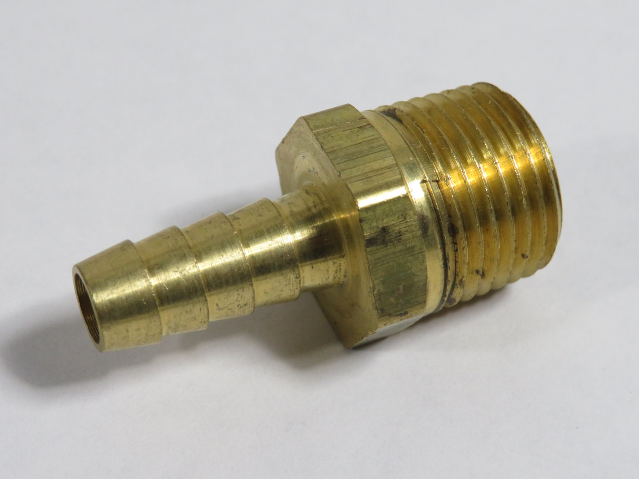 Generic Brass Barb Fitting 3/8" Hose ID x 1/2" Male NPT Lot of 3 NOP