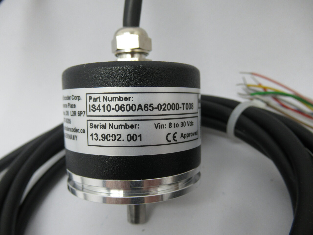 Industrial Encoder IS410-0600A65-02000-T008 Encoder w/Cable 8-30VDC 6mm NOP