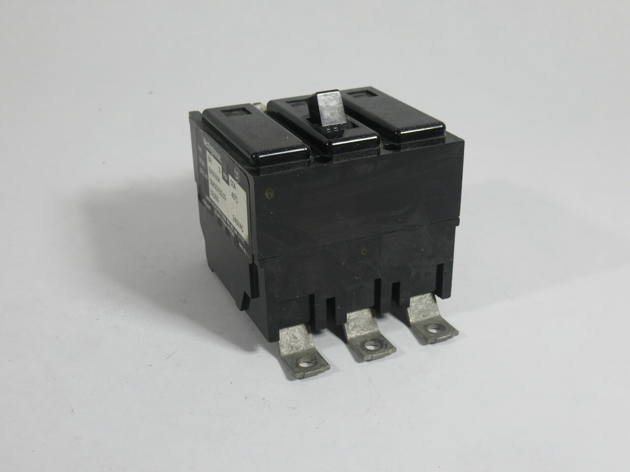 Westinghouse BA3050H Circuit Breaker 50A 240VAC 3-Pole USED