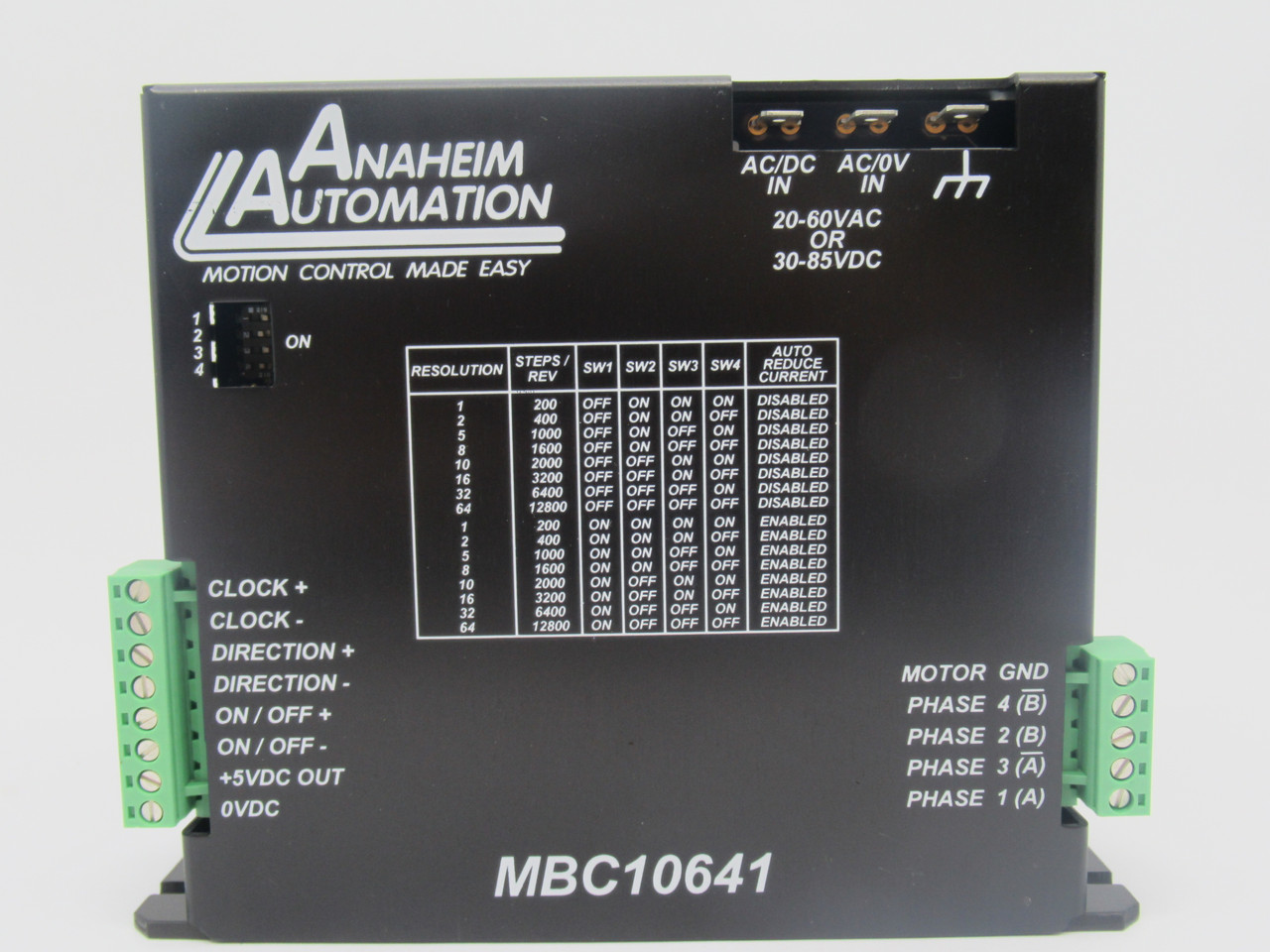 Anaheim Automation MBC10641 Step Motor Driver With Transformer 10Amps NOP