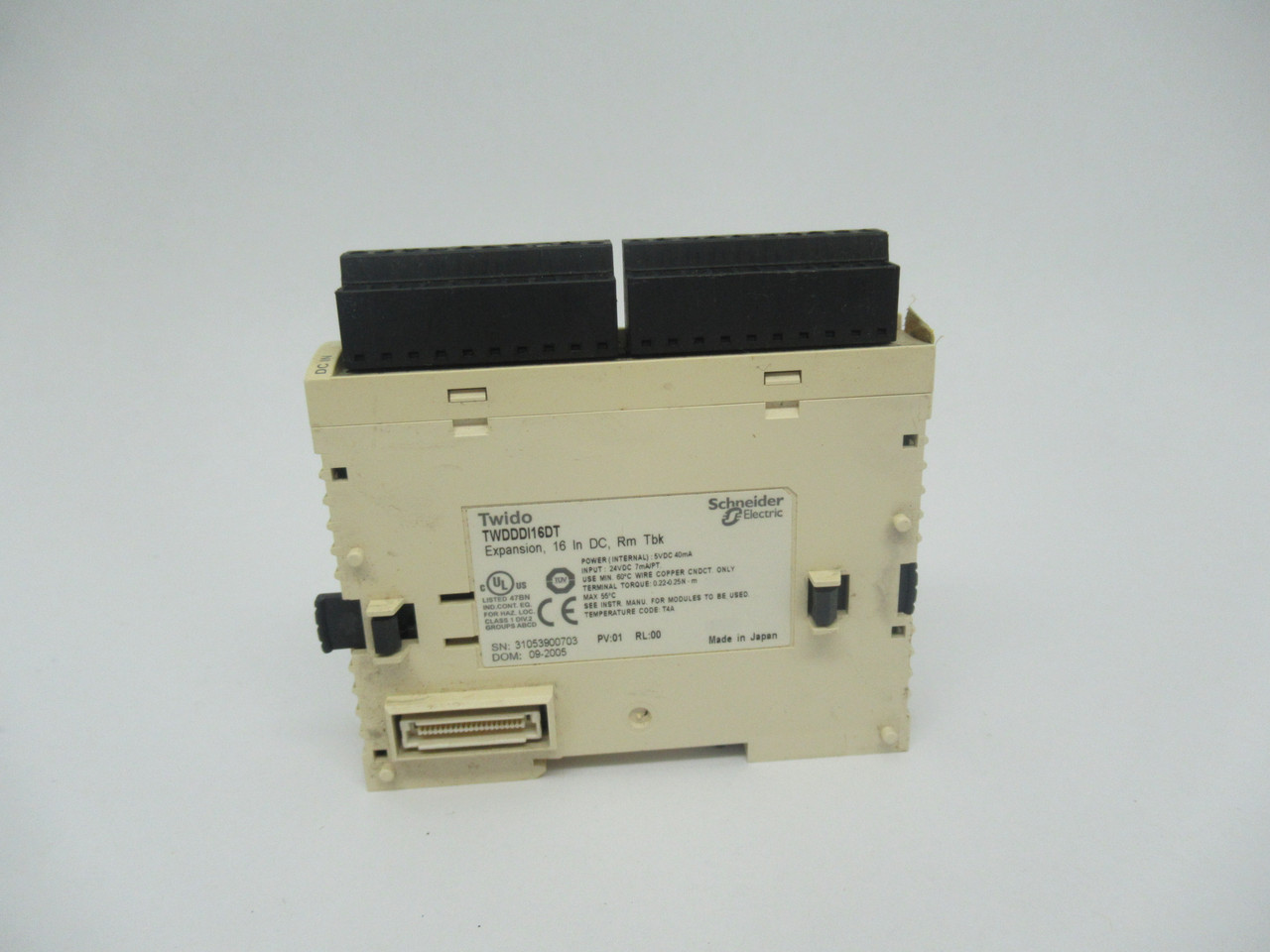 Schneider Electric TWDDDI16DT Temperature Expansion Module 16IN 5VDC 40mA USED