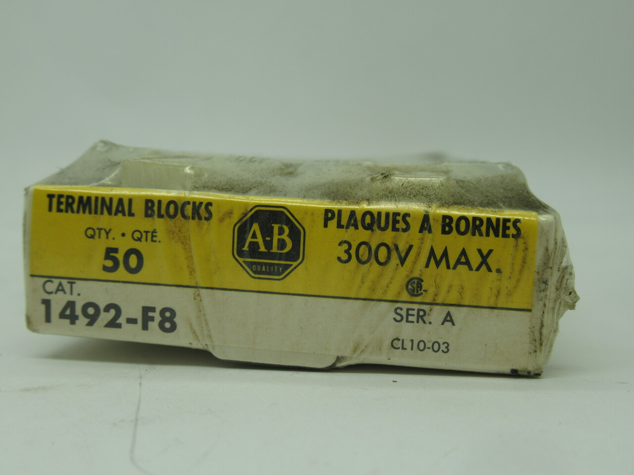 Allen-Bradley 1492-F8 Terminal Block Series A 300V 50-Pk SHELF WEAR SEALED NEW