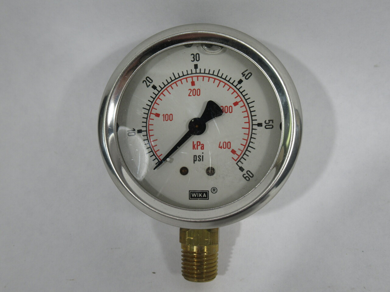 Wika 213.53 4311922 Liquid Filled Pressure Gauge 0-60 psi 0-400kPa 2" USED