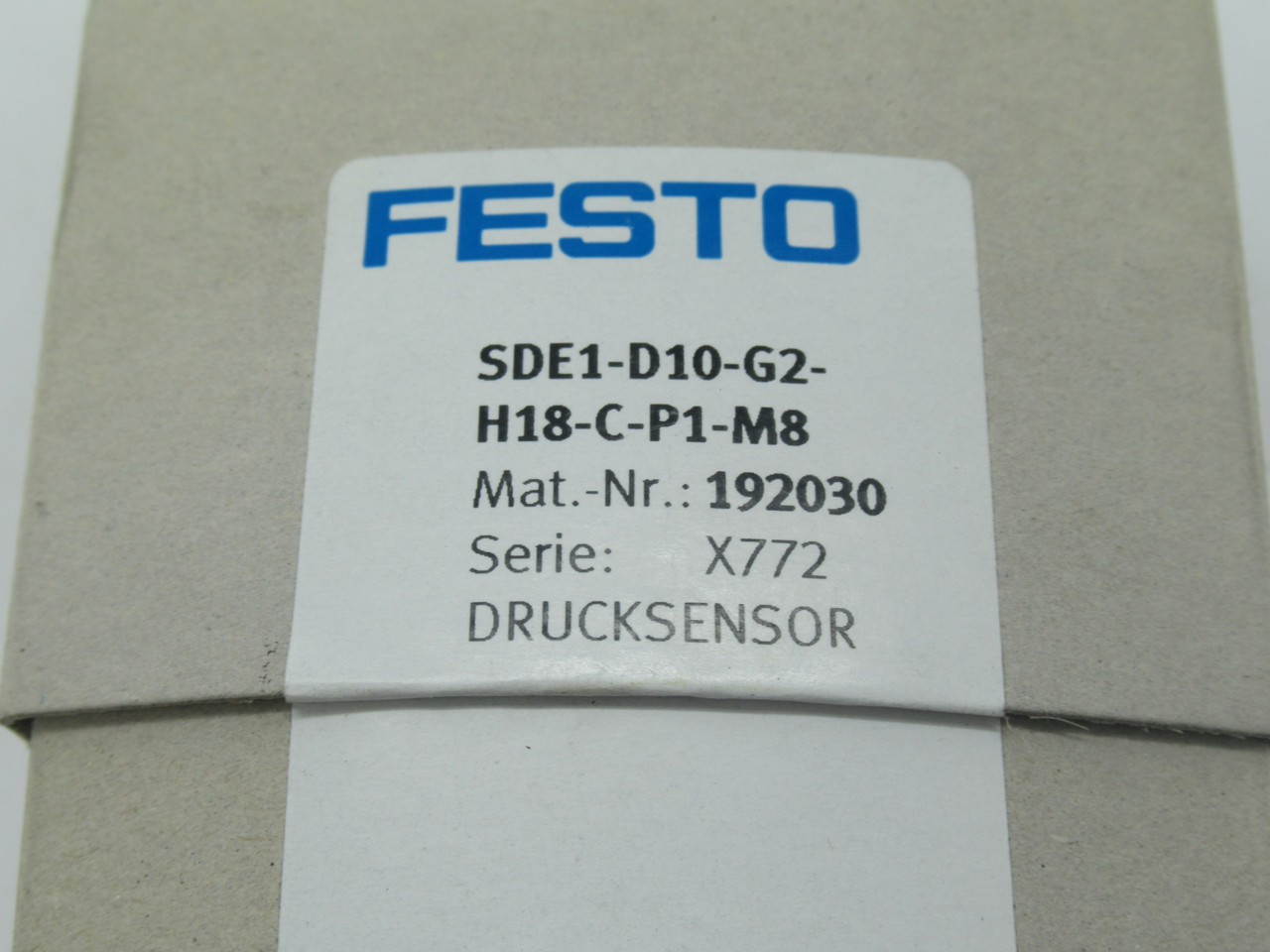 Festo 192030 SDE1-D10-G2-H18-C-P1-M8 Pressure Sensor 0-10bar 150mA 15-30VDC NEW