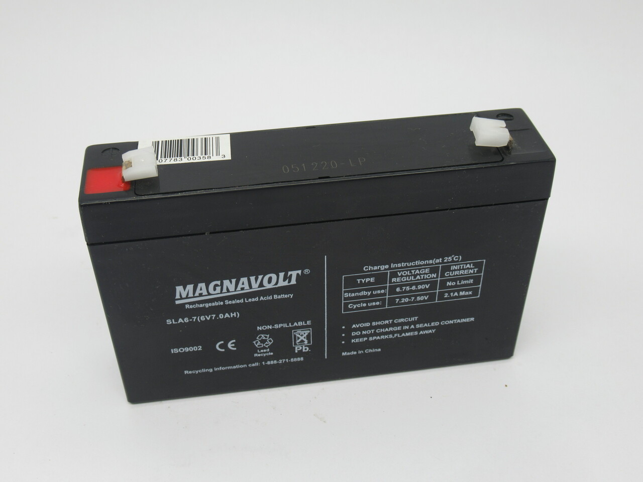 Magnavolt SLA6-7(6V7.0AH) Replacement Battery 6V 7.0Ah NOP