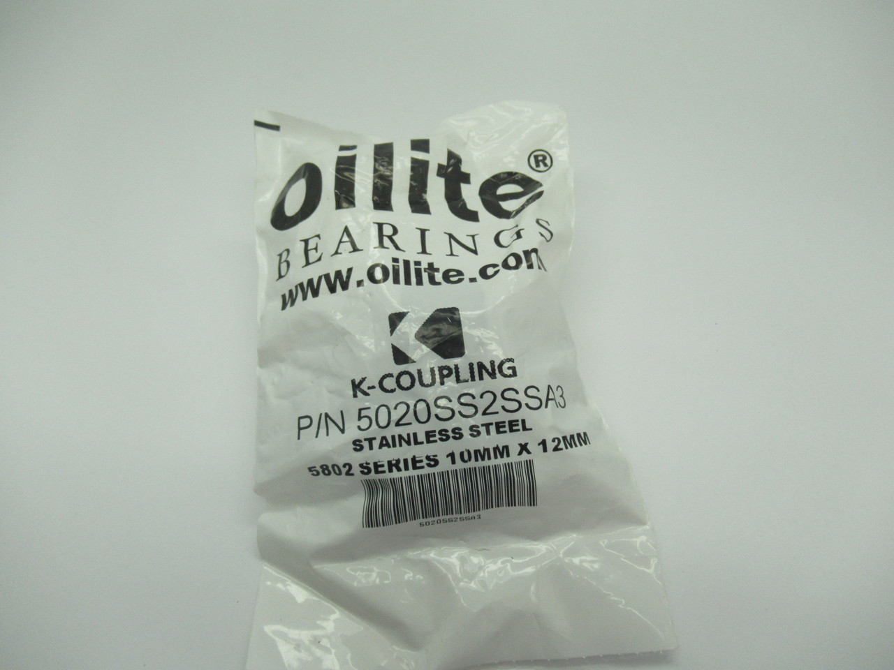 Oilite 5020SS2SSA3 K- Coupling Stainless Steel 10mm x12mm NWB
