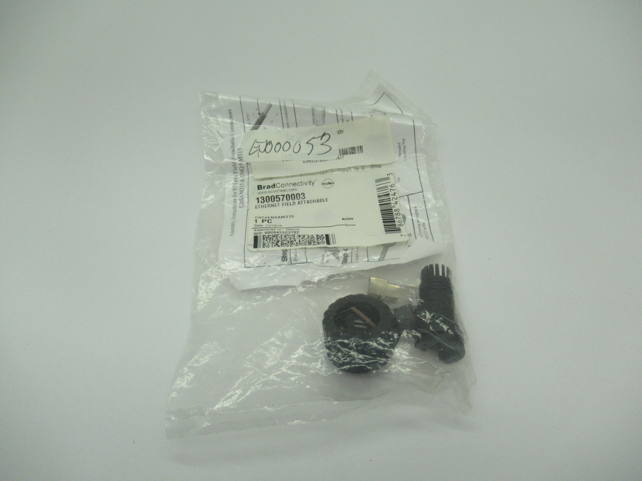 Woodhead ENSAM315 Ethernet Field Attachable Connector *Sealed Bag *NWB