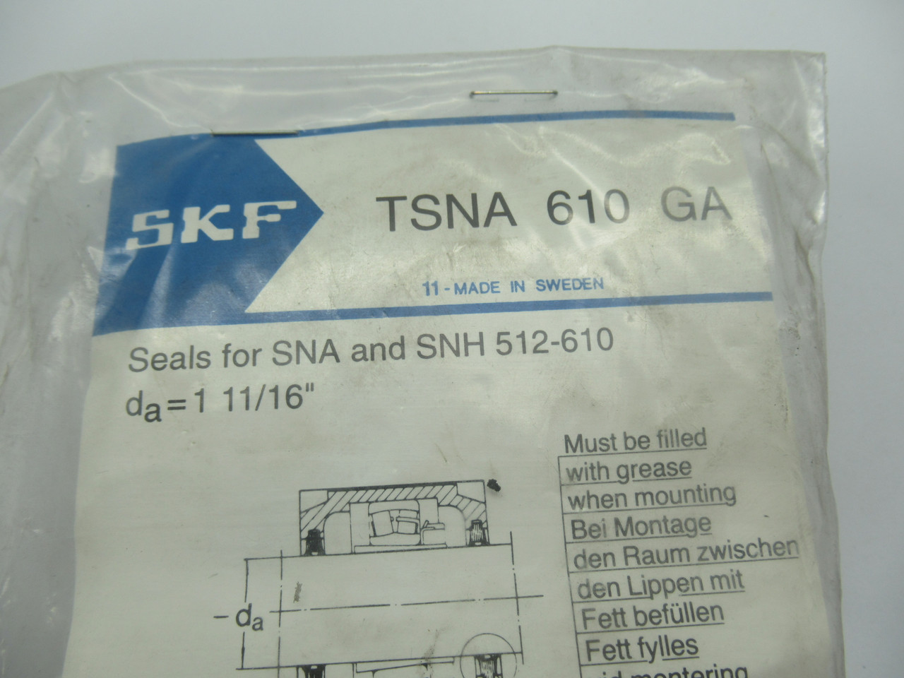 SKF TSNA-610-GA Seal 1-11/16" NWB