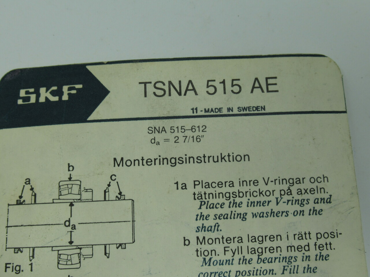 SKF TSNA515AE Seal Ring NEW
