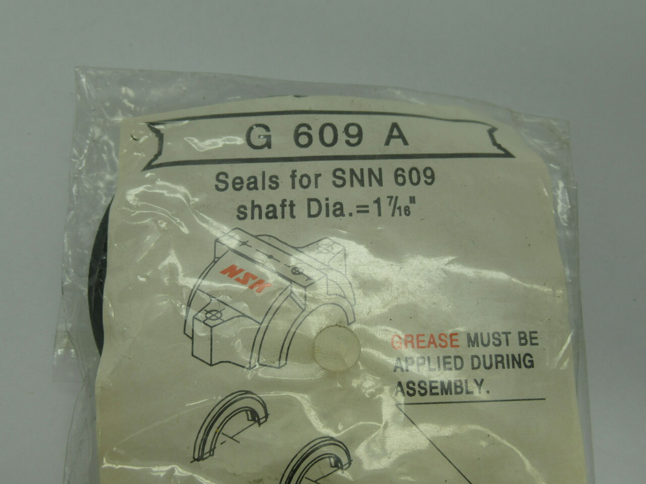 NSK G-609-A Seal 1-7/16" Diameter For SNN609 NWB