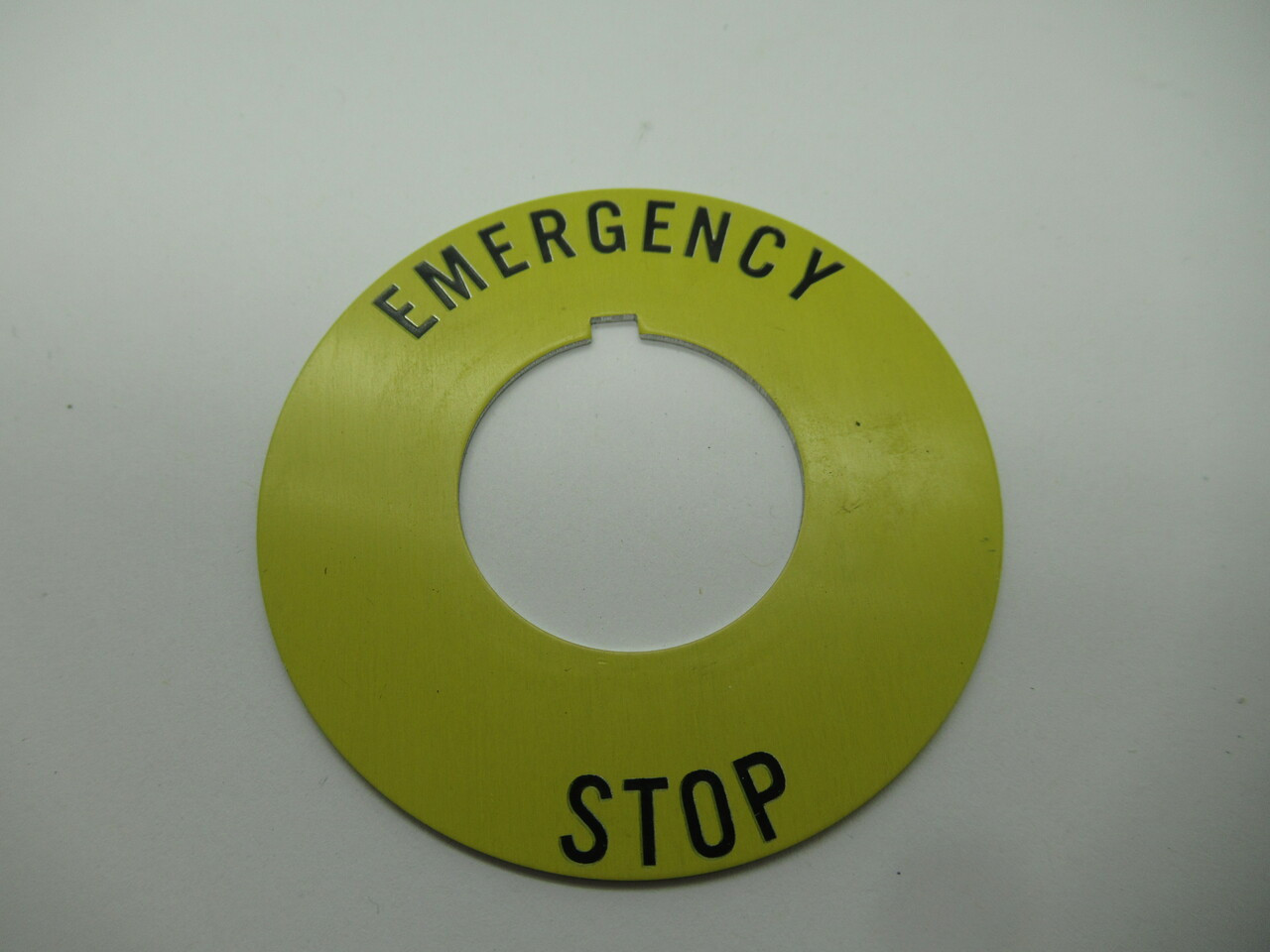 Allen-Bradley 800T-X646EM Legend Plate Ring For 30mm Push Button Yellow USED