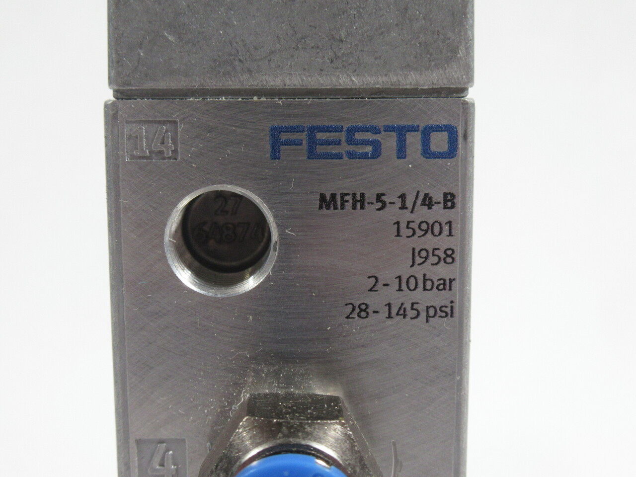 Festo MFH-5-1/4-B 15901 Solenoid Valve 1300 I/Min 2-10 Bar 28-145Psi USED