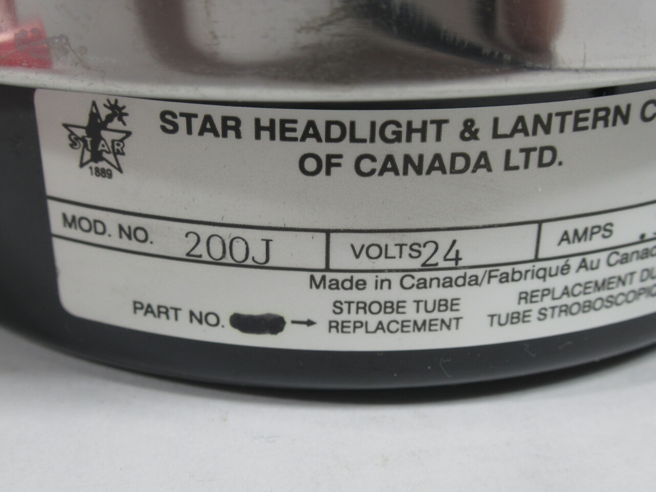 Star 200J Strobe Beacon *Red* 24VDC 0.3A NEW