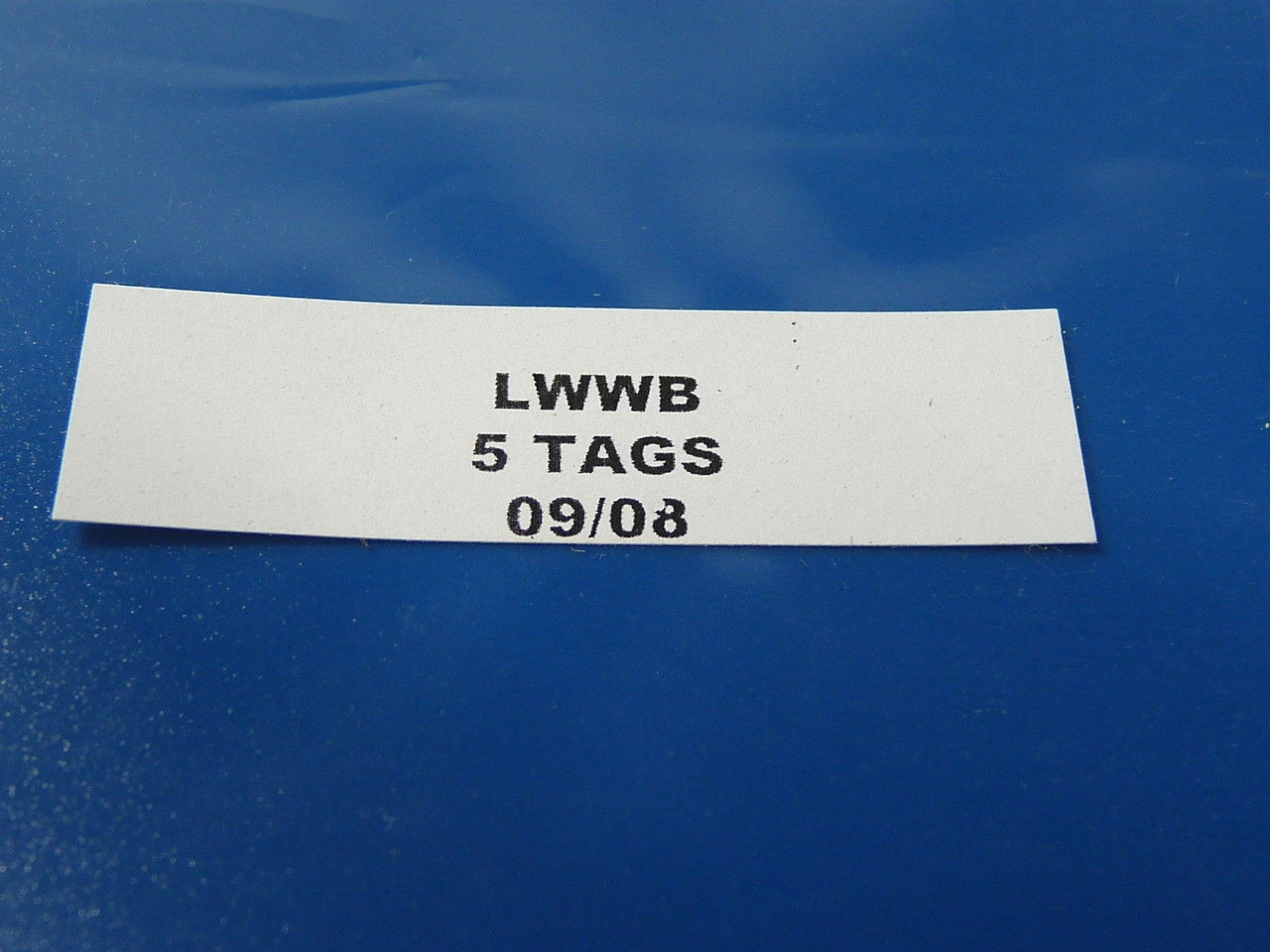 Generic LWWB Write and Wipe Reusable Tag 5Pk Blue ! NEW !