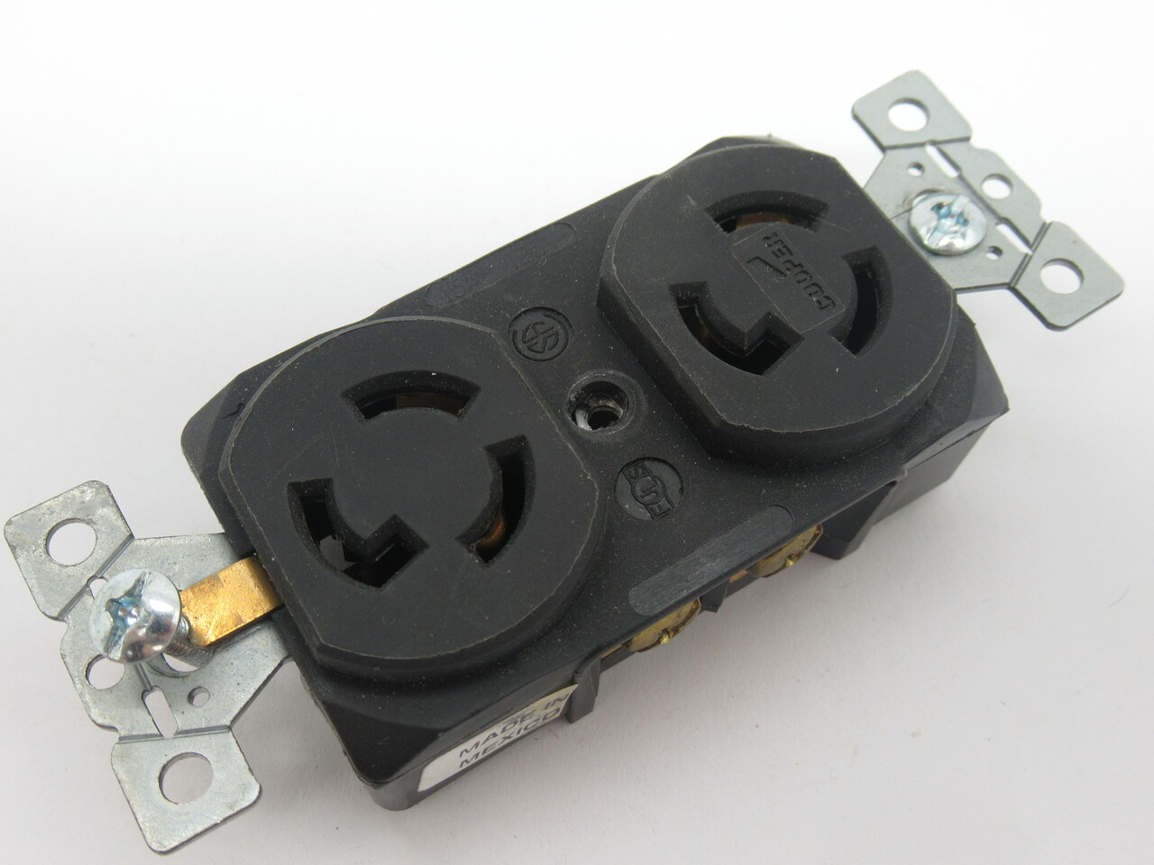 Cooper L5-15R Twist Lock Receptacle Duplex Black 15A 125V 4700 USED