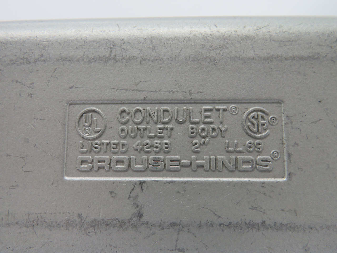 Crouse-Hinds LL69 Conduit Body 2" USED