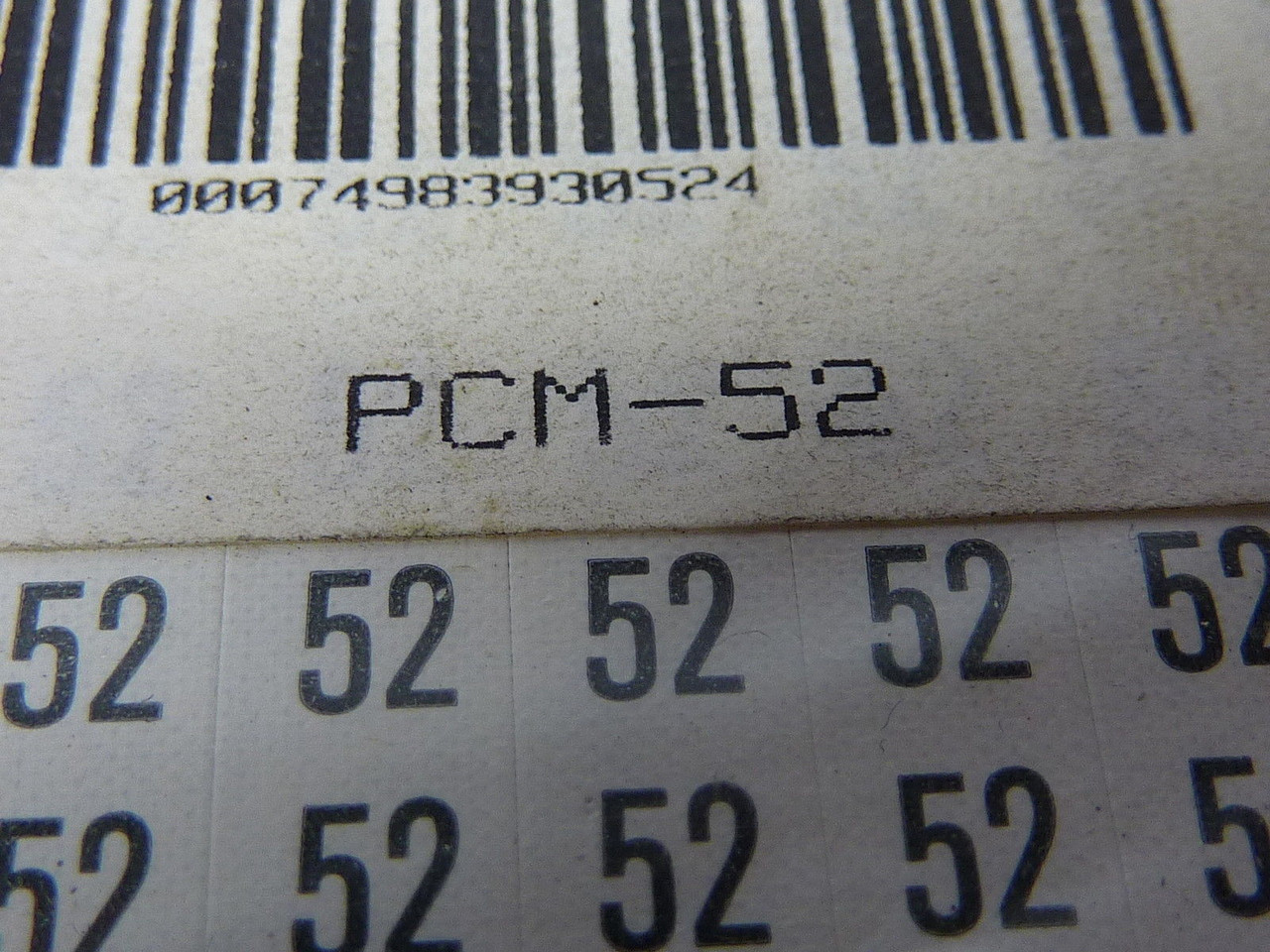 Panduit PCM-52 Vinyl Cloth Wire Marker Card '52' Lot of 5 Sheets ! NEW !