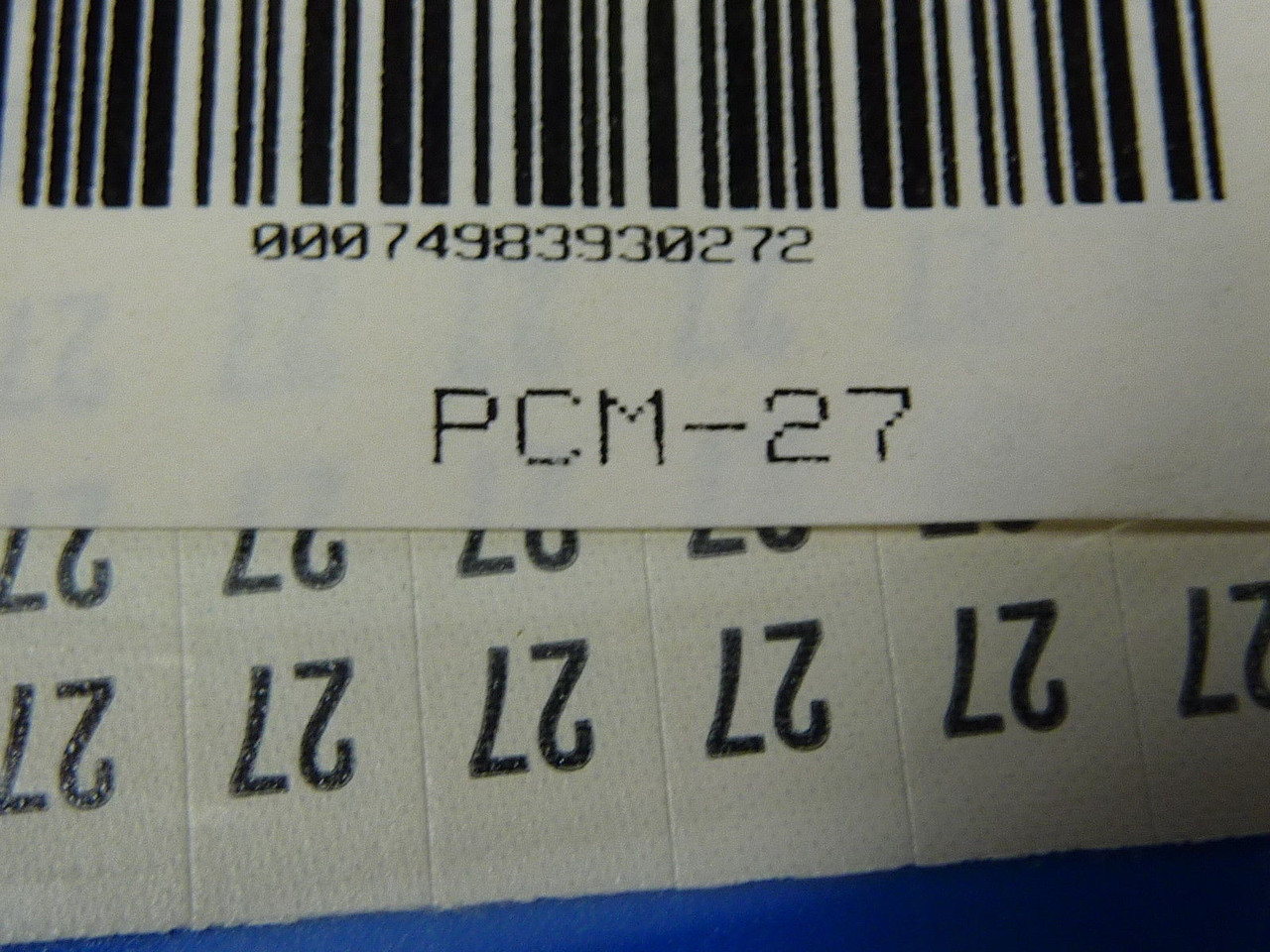 Panduit PCM-27 Vinyl Cloth Wire Marker Card '27' Lot of 5 Sheets ! NEW !