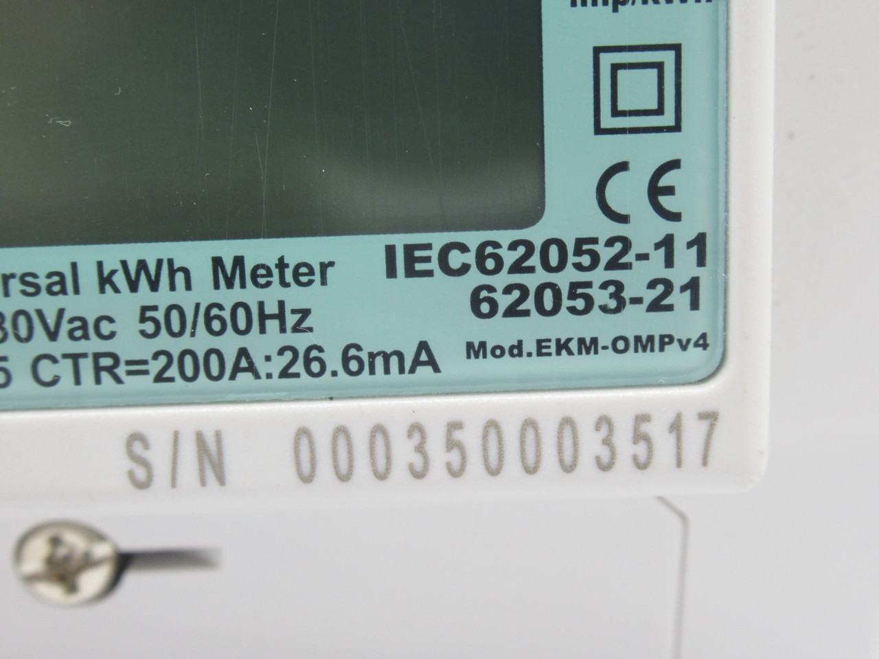 EKM Metering EKM-OMPV4 Pulse V.4 Smart Meter 120-480Volts 50/60Hz USED