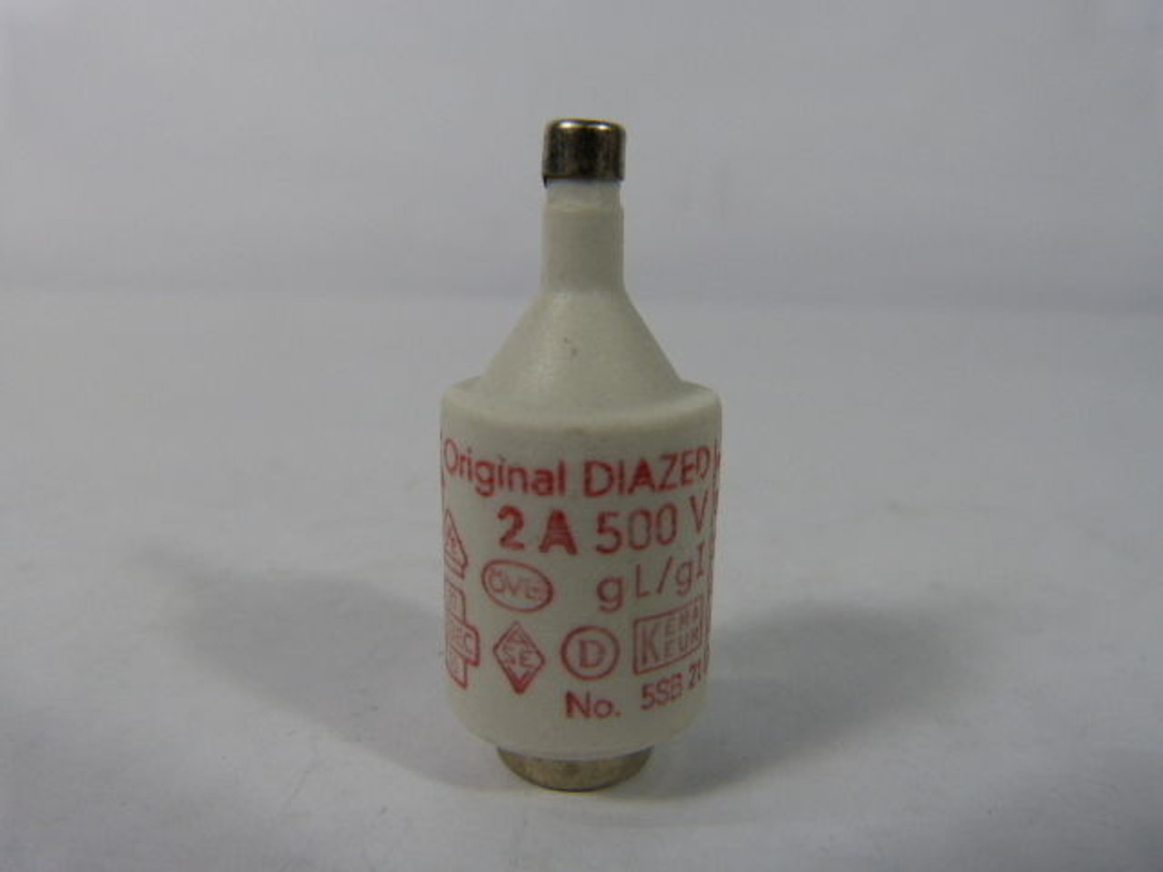 Original Diazed 5SB-21 Bottle Fuse 2A 500V USED