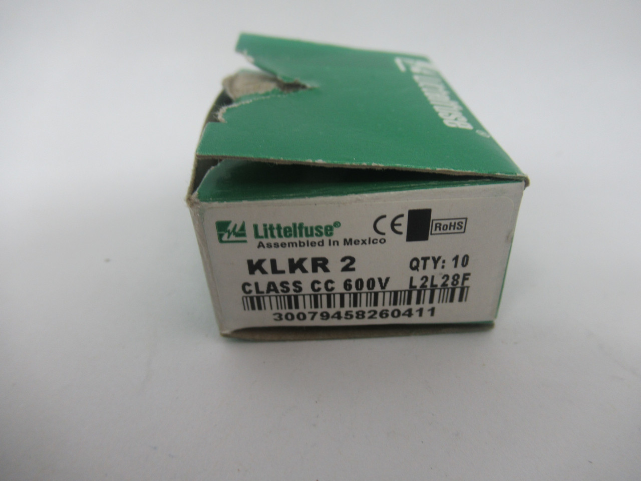 Littelfuse KLKR-2 Fast Acting Fuse 2A 600V Lot of 7 *Damaged Box* NEW