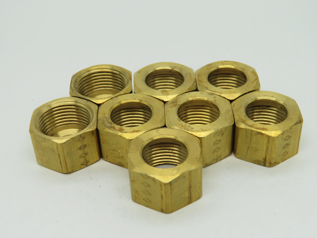 Generic Brass Compression Nut 1/2" Tube x 1/2" Width Lot of 8 USED