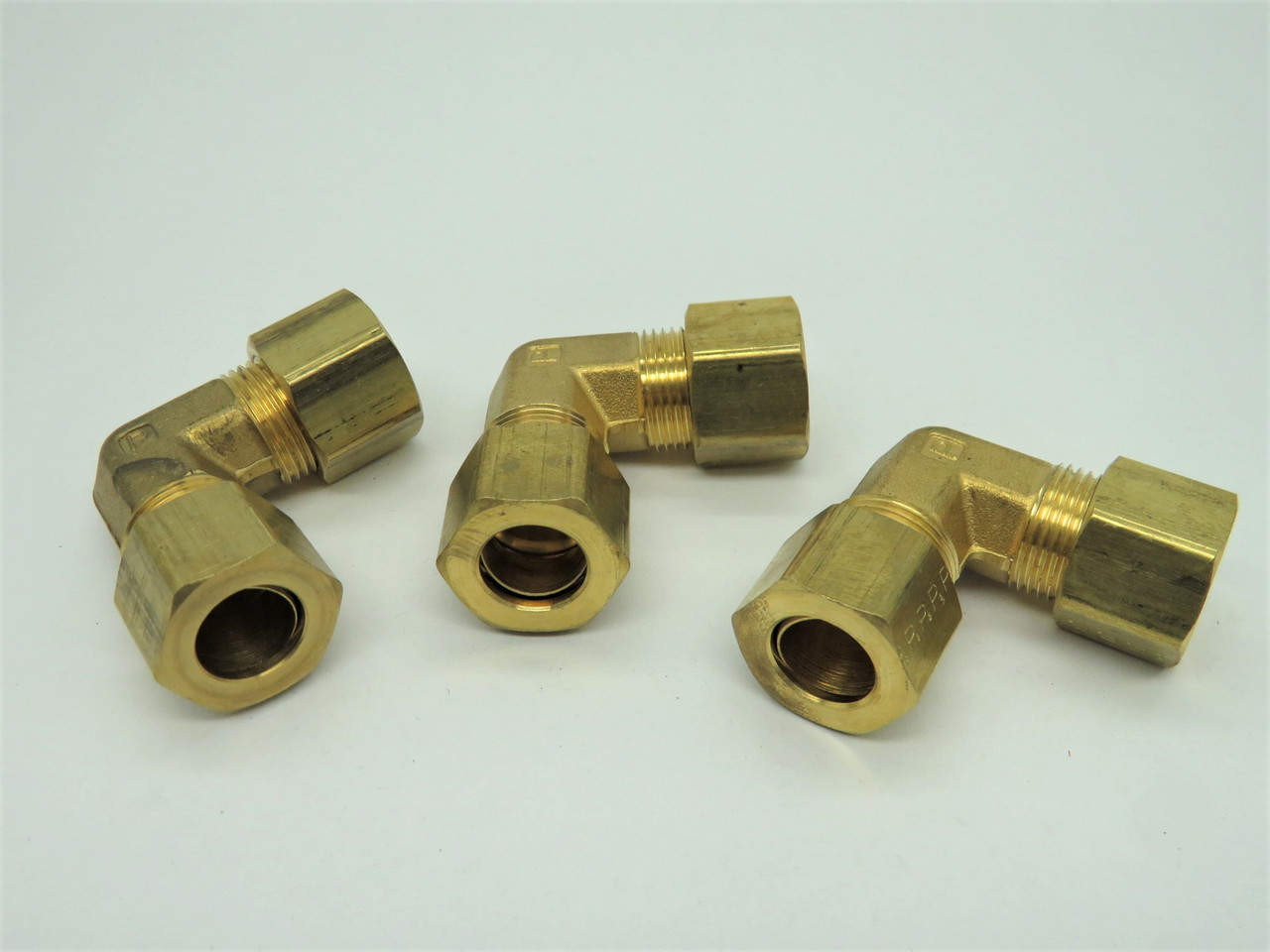 Parker 165C-8 Brass Compression Union Elbow Fitting 1/2" Tube Lot of 3 NOP