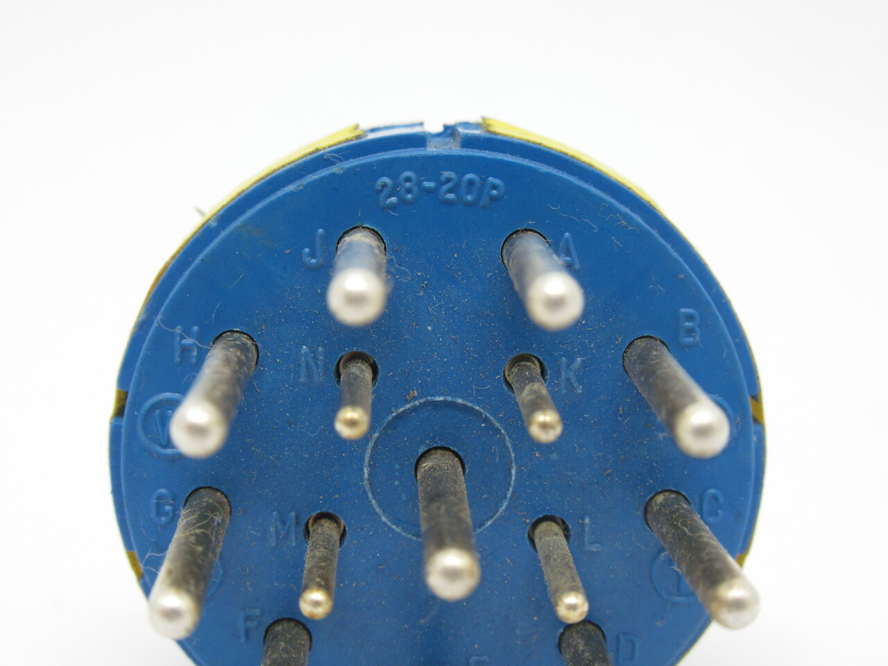 Amphenol 97-28-20P 14-Pin Male Circular Connector Insert USED