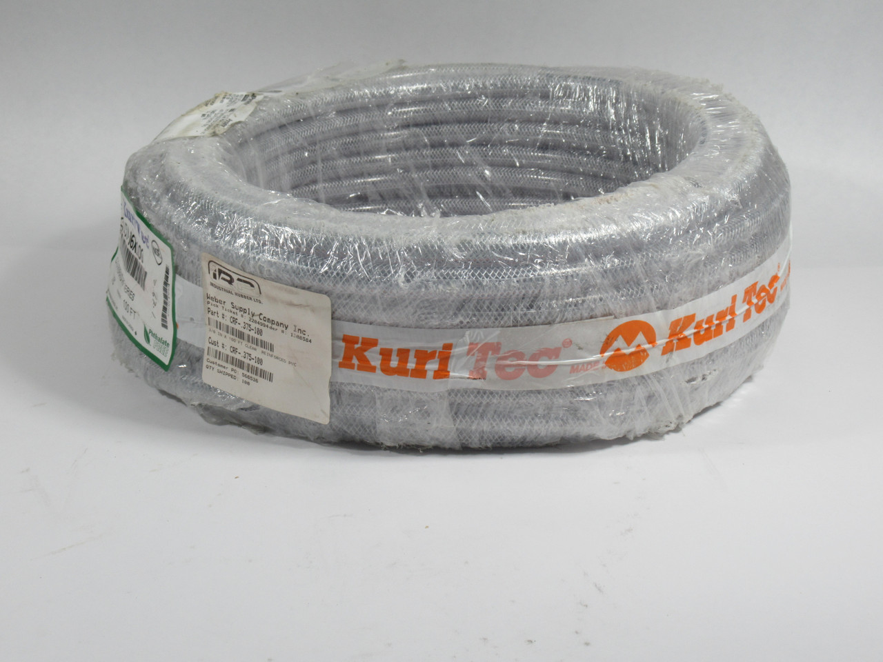 Kuri Tec K3150-06X100 Clear Reinforced PVC Hose 3/8" x 100Ft NEW