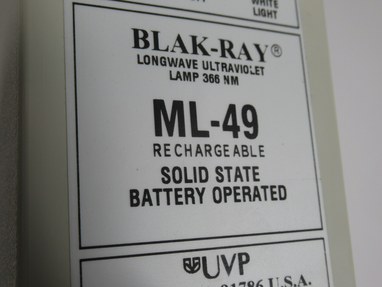 UVP ML-49 95-0011-01 Blak-Ray Longwave UV Lamp 366NM *MISSING COMPONENTS* NEW