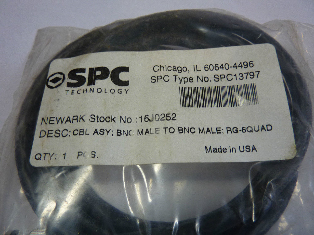 SPC 16J0252 Coaxial BNC Male Connector Cable NEW