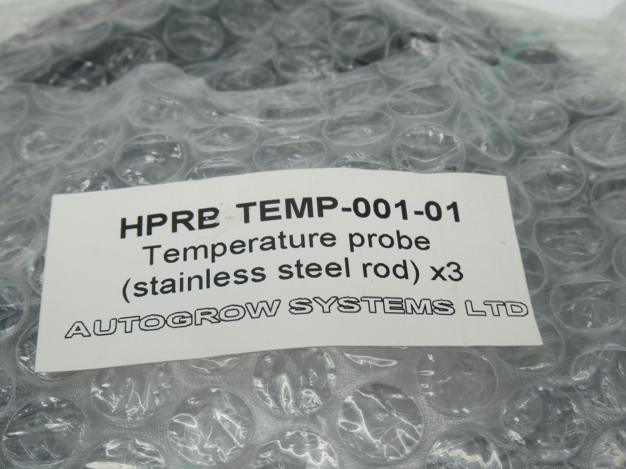 Autogrow Systems HPRB TEMP-001-01 Temperature Probe * Lot of 3* NOP
