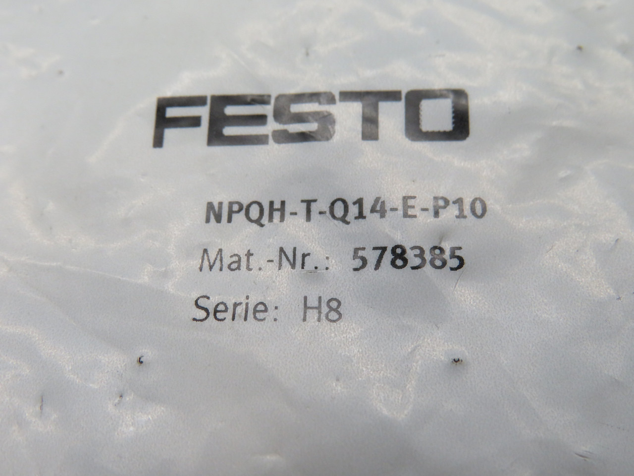 Festo NPQH-T-Q14-E-P10 578385 Push-In T-Connector 14mm Tube OD Lot/9 *OPEN* NWB