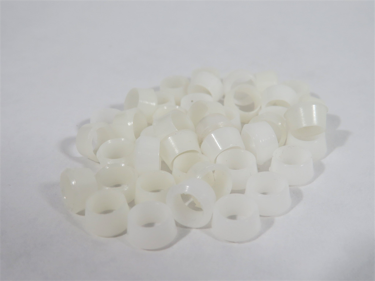 Generic White Plastic Compression Sleeve 1/4" Tube Lot of 46 NOP