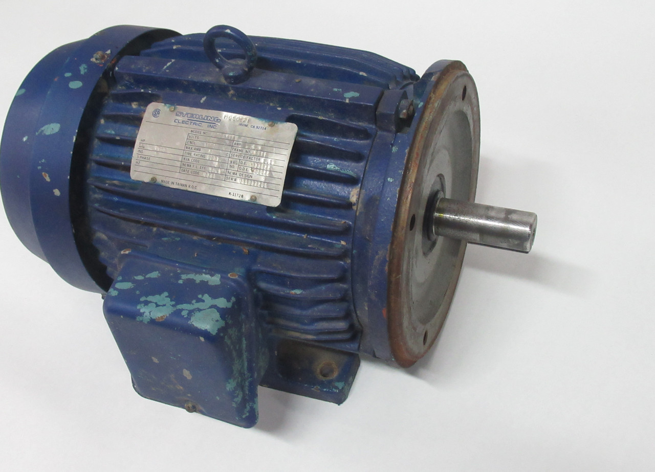 Sterling Electric JH0054FFH 5HP 1725RPM 575V 184T TEFC 5.2A 60Hz USED