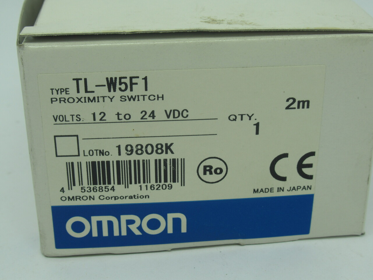 Omron TL-W5F1 Proximity Sensor 12-24VDC 2m Cable 200mA 300Hz 5mm NEW