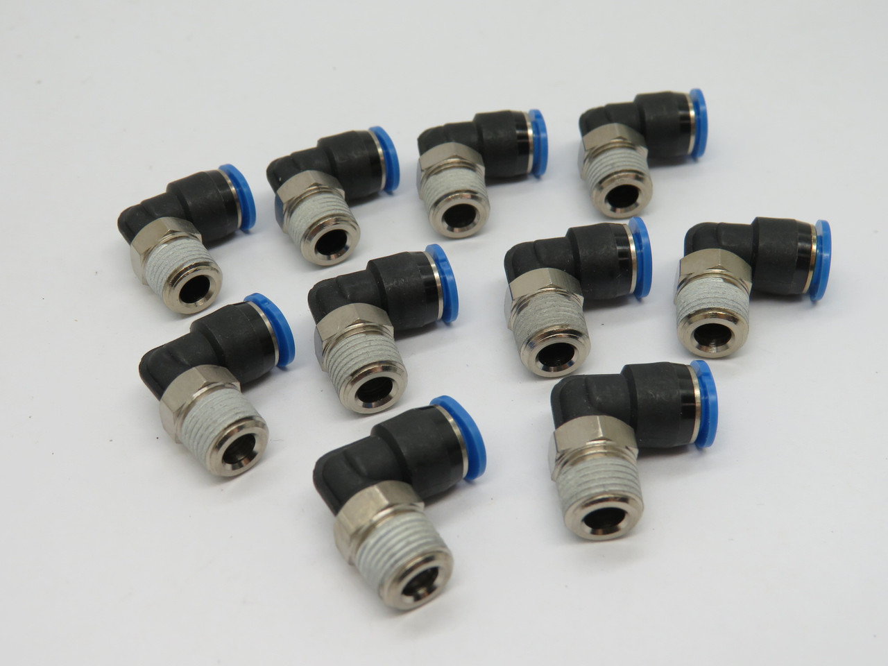 Festo 153336 QSML-1/8-6 Mini Push-In L-Fitting R1/8" 6mm Tubing OD Lot of 10 NOP
