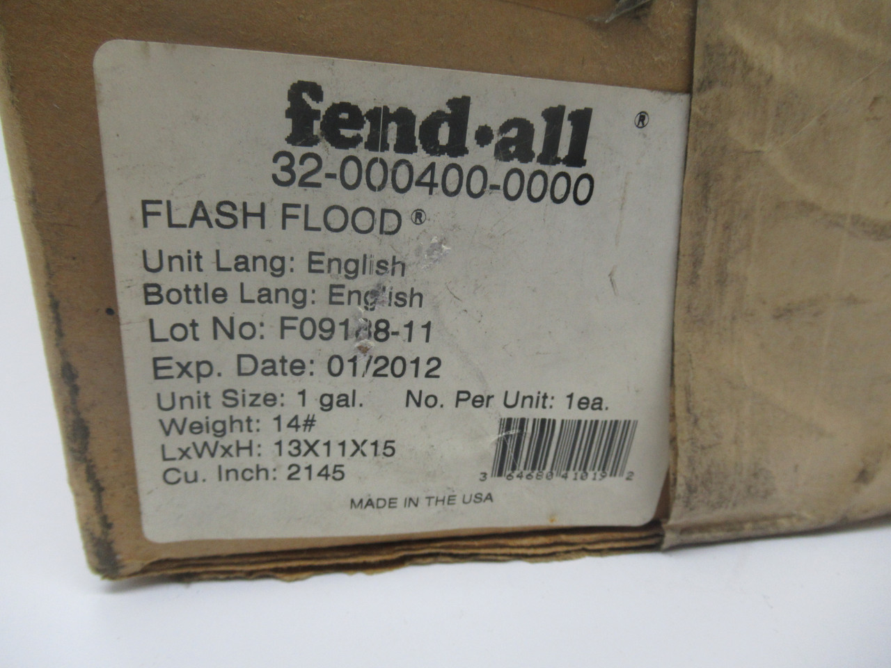 Fendall 32-000400-0000 Flash Flood Emergency Eye Was Station *Shelf Wear* NEW