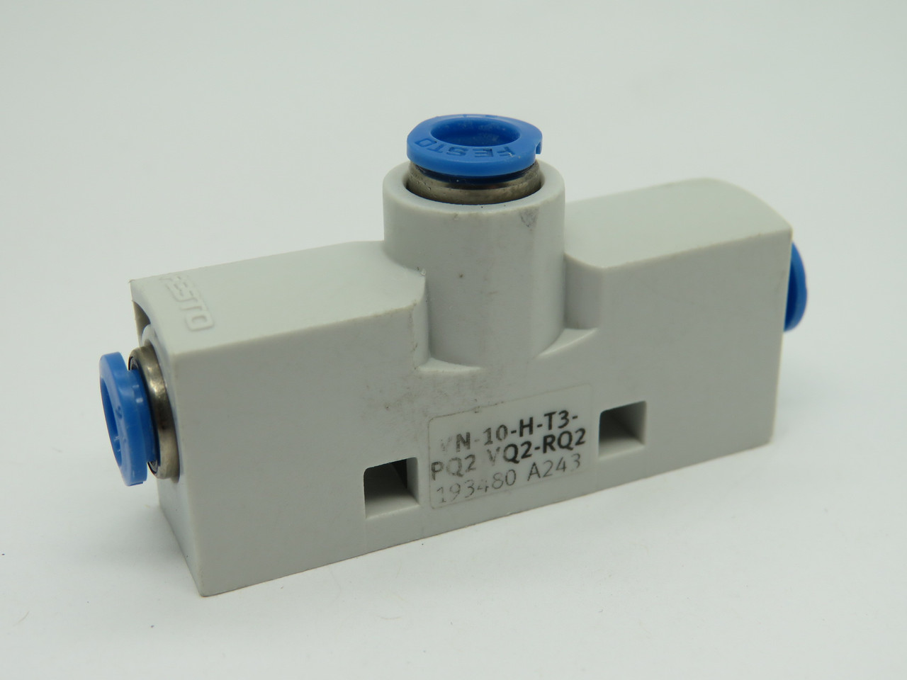 Festo 193480 VN-10-H-T3-PQ2-VQ2-RQ2 Vacuum Generator QS-6 Fittings 1-8bar USED