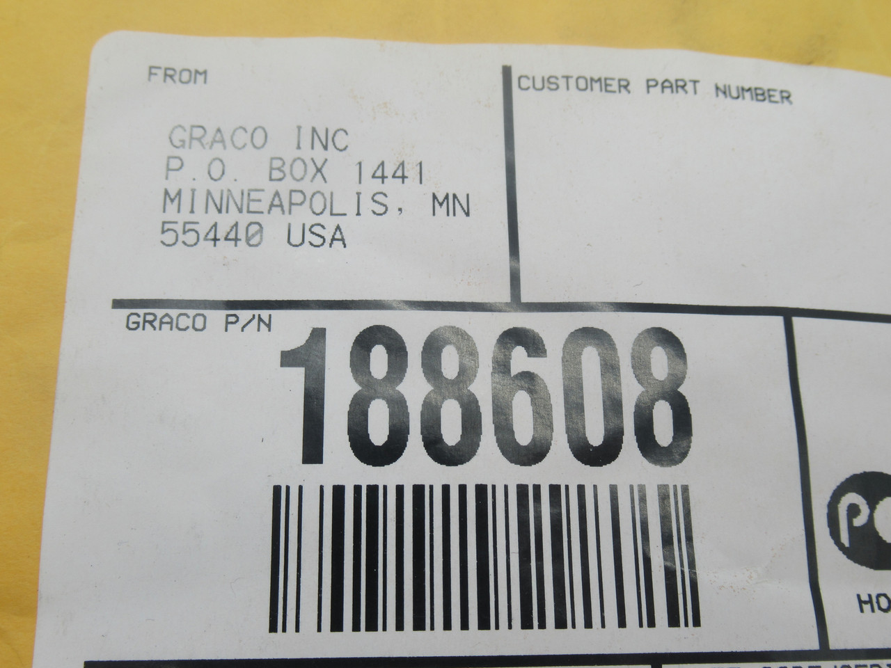 Graco 188608 Pump Shaft 1040 NOP