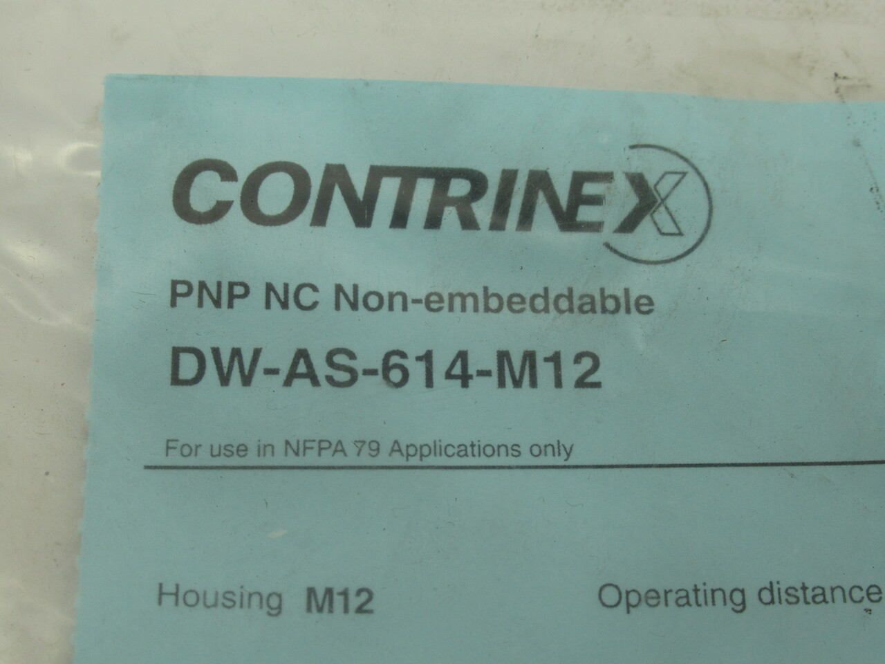 Contrinex DW-AS-614-M12 Proximity Sensor M12 4mm NWB