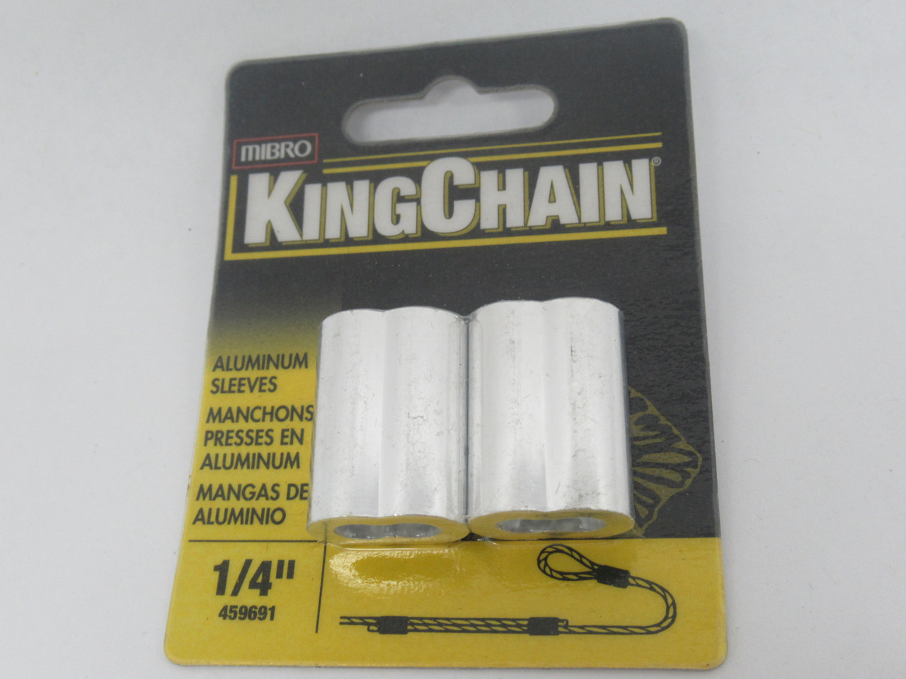King Chain 459691 1/4" Aluminum Sleeves 2-Pack NEW