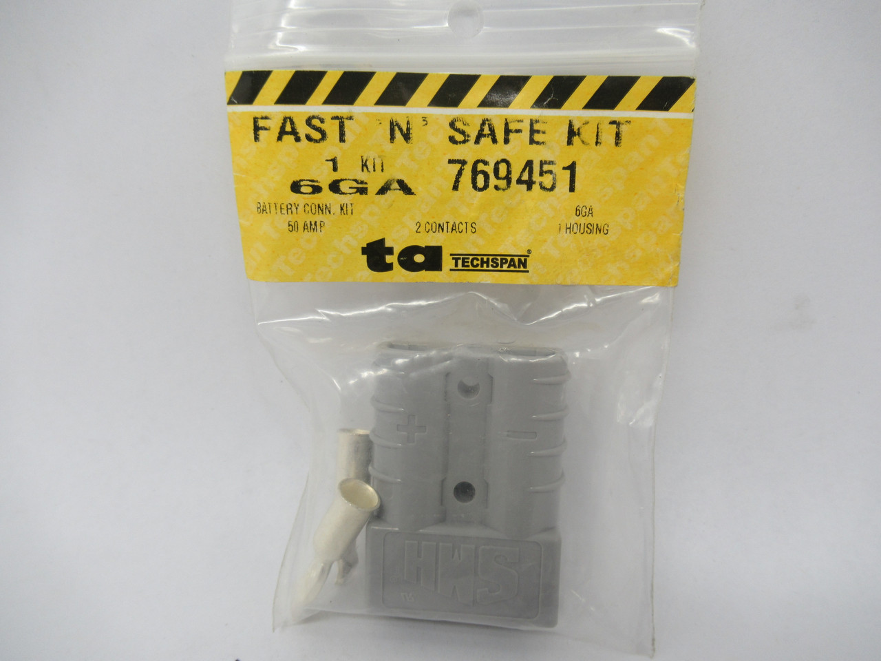 Techspan 769451 Battery Connector Kit 6GA 50A 2 Contacts NWB