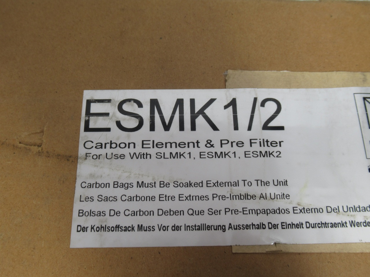Parker ESMK-1/2 Carbon Element Bag & Pre Filter *SEALED* NEW