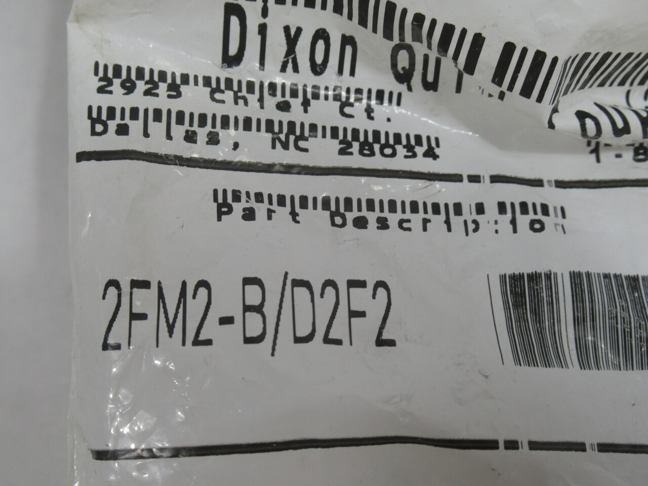 Dixon 2FM2-B/D2F2 F-Series Pneumatic Manual Threaded Coupler Male NWB