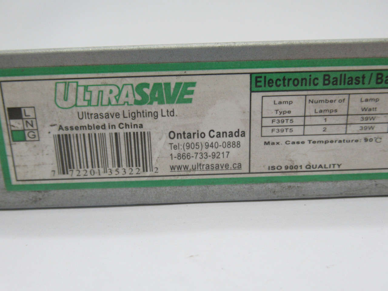 Ultrasave ER239120MHT Ballast 120-277V 50/60HZ USED